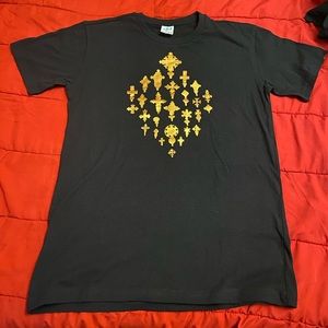 black ethiopian cross design shirt